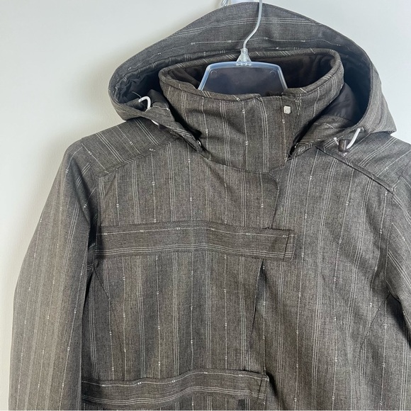 Orage Women’s Ski Jacket Alaskan Pinstripe Brown Snowboarding Winter Coat Medium - Picture 3 of 16